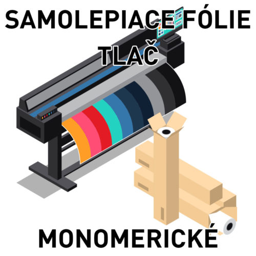 Tlač samolepiacich monomerických fólií.