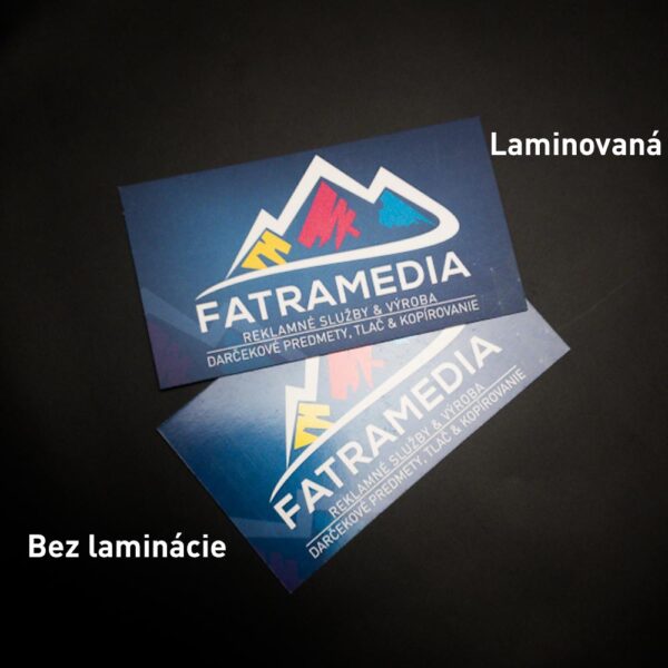 Tlač vizitiek bez laminácie a s lamináciou | FatraMedia Ružomberok